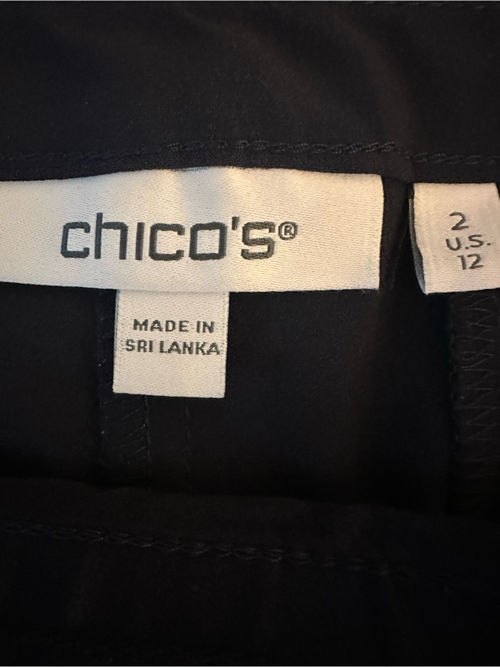 Chico’s, Size 2 (US 12) Black Ankle Pants - Picture 2 of 6